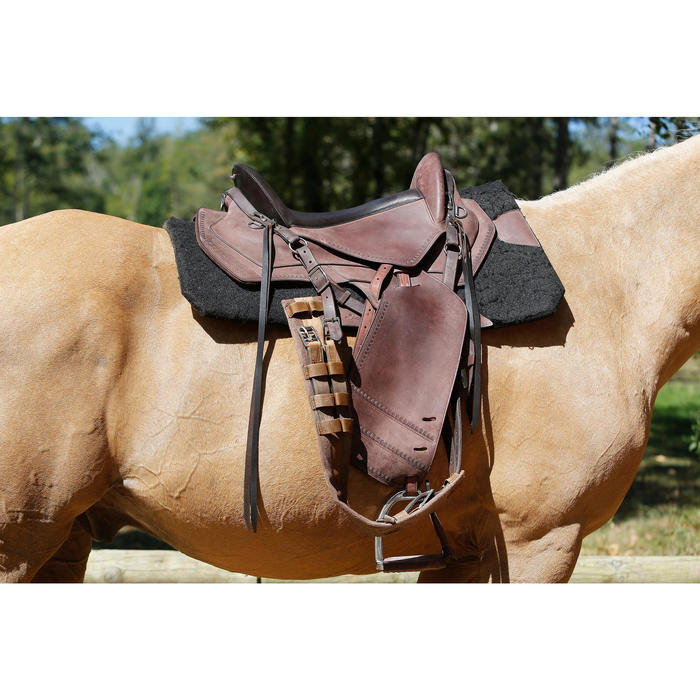马术运动西部鞍马鞍 fouganza escape horse riding leather saddle