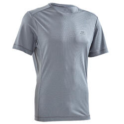 男式透气排汗跑步T恤-灰色