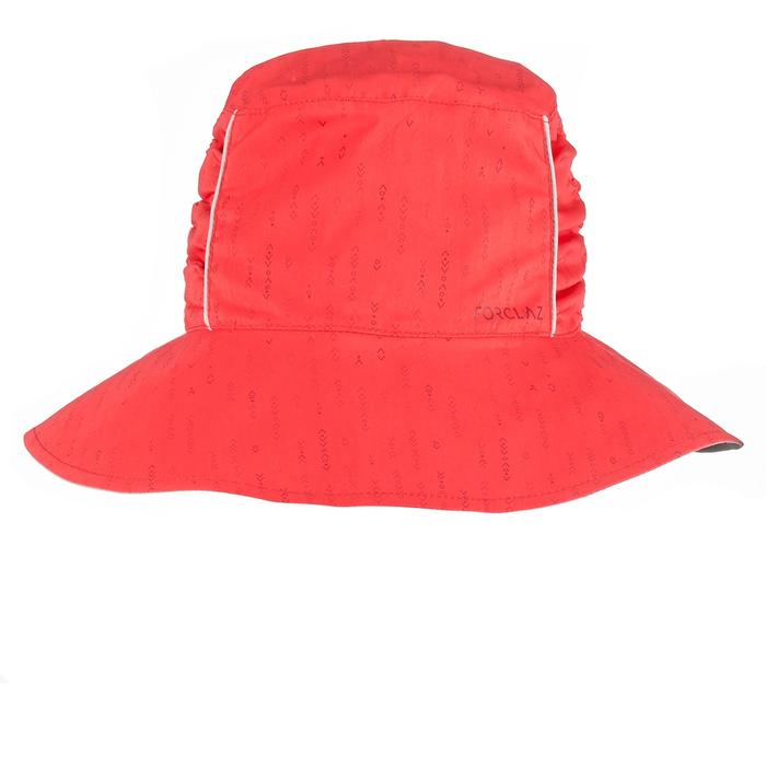 女式双面戴户外遮阳帽 -米色/粉色丨TREK 500