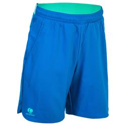 男童网球运动短裤舒适透气500系列 - 蓝色/绿色