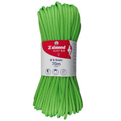 攀岩绳索 9.5 mm x 70 m - 绿色
