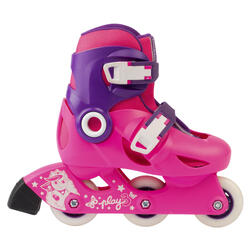 女童直排轮溜冰鞋Play 3 Sizes 8C to 9.5C