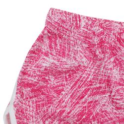 幼童健身短裤 - 粉色/白色印花