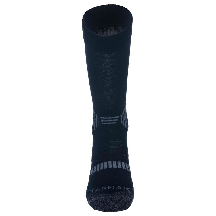 儿童高筒篮球袜 两双装 适用于中阶篮球爱好者- 黑色