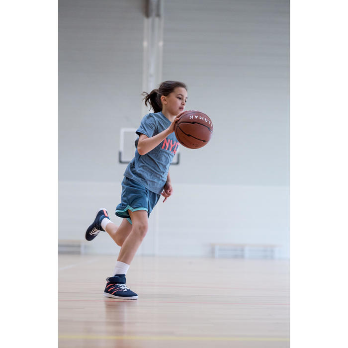 儿童高筒篮球袜 两双装 适用于中阶篮球爱好者- 白色