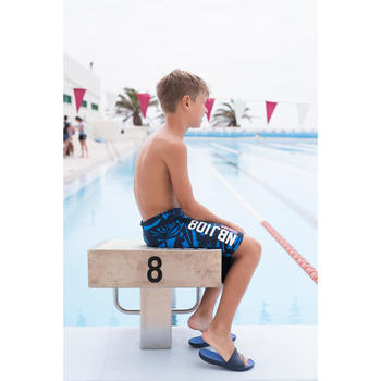 男童长款泳裤NBJI 100 - ALL LIA BLUE