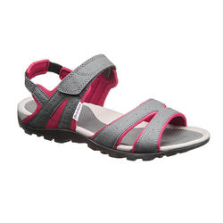 女式徒步凉鞋-灰色/红色丨NH100