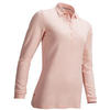 女士高尔夫长袖Polo衫-淡粉色