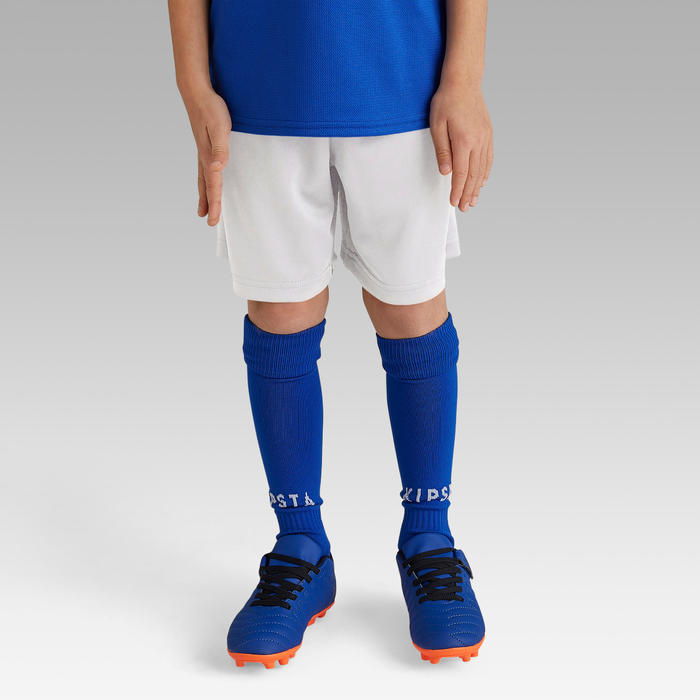 儿童足球运动短裤F100- 白色