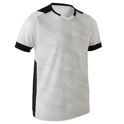 儿童短袖足球运动服 F500 - 白色/黑色