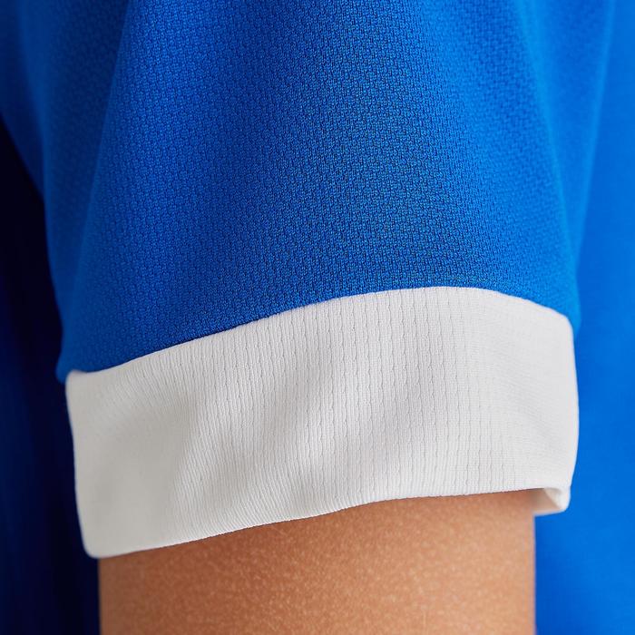 儿童短袖足球运动服 F500 - 蓝色/白色