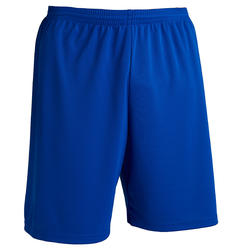 成人足球运动短裤F100 蓝色