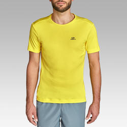 男士跑步基本款透气体恤-柠檬黄