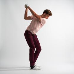 男士凉爽天气高尔夫长裤500-深紫红色