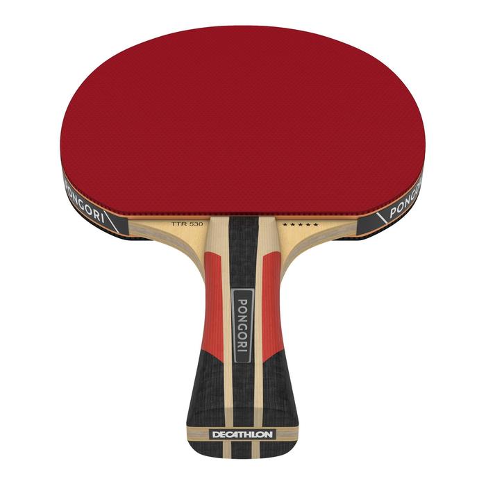竞技乒乓球拍TTR 530 5 *横拍+球拍套