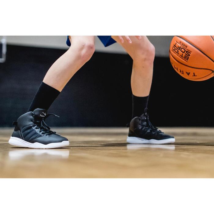 男孩/女孩篮球鞋SS100 适用于初学者- 黑色