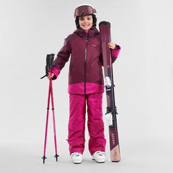 儿童滑雪背带裤 D-SKI PNF 500 - PINK