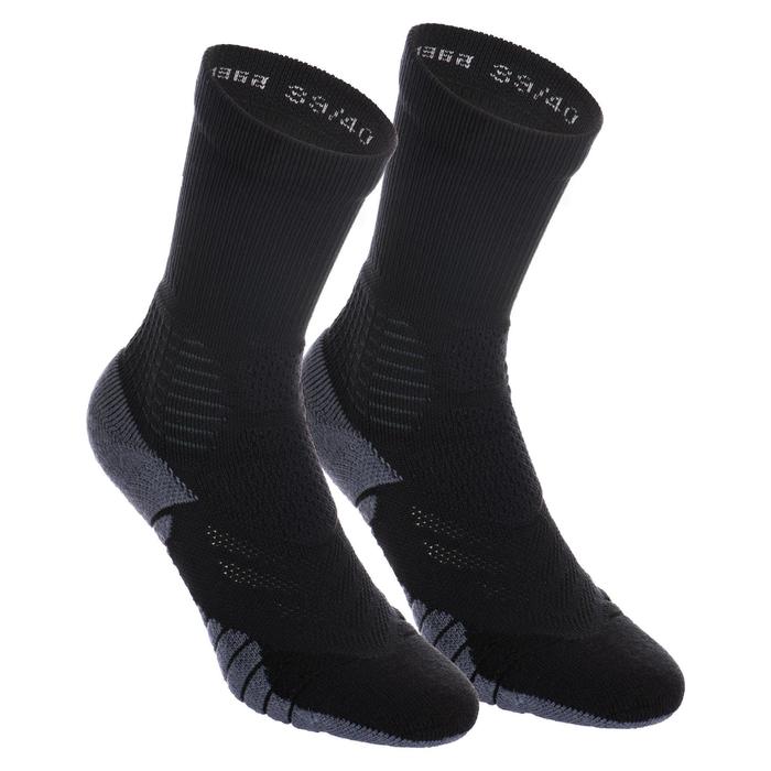 成人中帮篮球袜SO900 两双装-黑色
