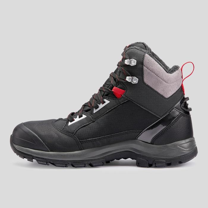 SH520 x-warm men's mid green snow hiking shoes. QUECHUA - Decathlon