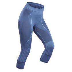 女式滑雪保暖打底裤900 - BLUE