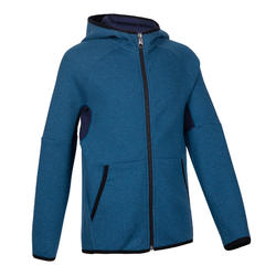 男童青少年体能空气层保暖夹克500系列- 斑驳蓝色