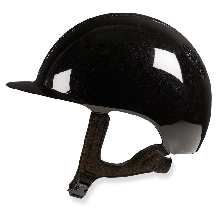 FH 520 成人儿童马术头盔-亮黑色