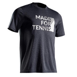 男士网球柔软T恤100-灰