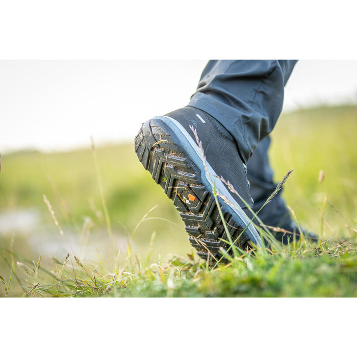 女式郊野徒步中帮徒步鞋 防水款 -碳灰色丨NH500 WP