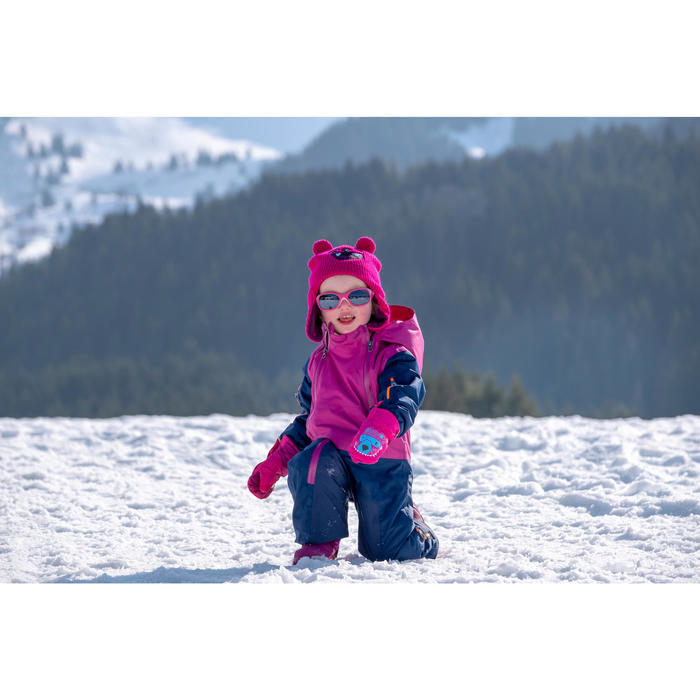婴儿雪橇滑雪鞋Warm - Pink