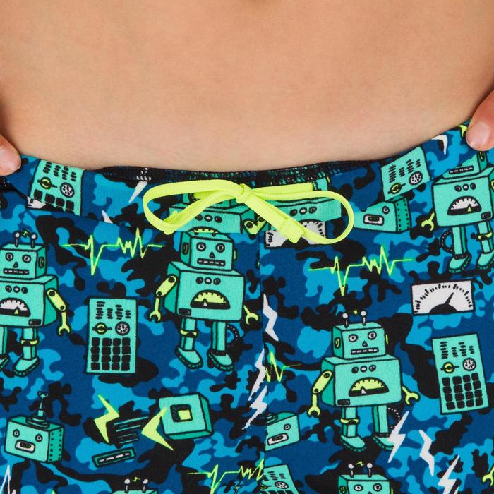 男童平角泳裤FITIB - ALL ROBOT GREEN BLUE