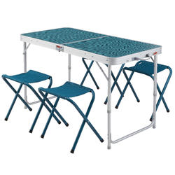 露营折叠餐桌(含4个凳子)-蓝色丨NH500