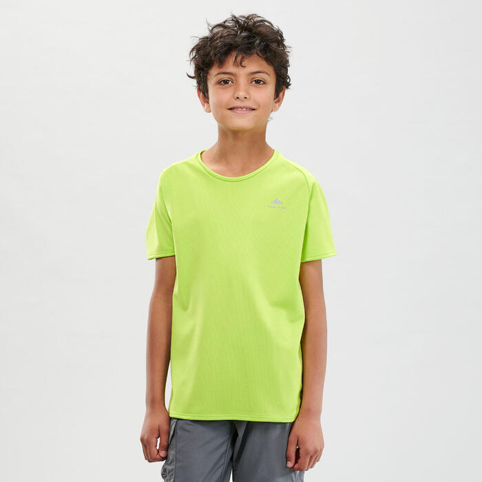 MH500 儿童山地徒步 T 恤 7-15 岁 - 绿色