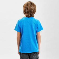 青少年山地徒步短袖 T恤-蓝色丨MH500