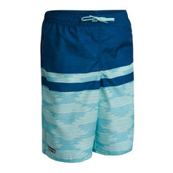 青少年冲浪沙滩裤- blue