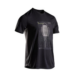 男士网球T恤TTS100-黑色