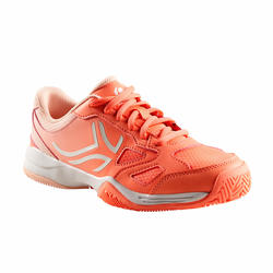 青少年网球鞋TS560魔术贴款-珊瑚色