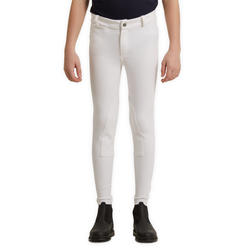儿童/青少年 竞赛半皮马裤-白色- 网面棉质-100系列