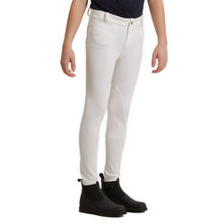 儿童/青少年 竞赛半皮马裤-白色- 网面棉质-100系列