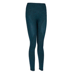 无缝瑜伽紧身裤 - 灰色/深蓝色