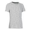 男童青少年体能透气短袖棉 T 恤 500 系列 - 浅灰色