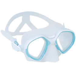 自由潜水双层镜片面罩- 雾灰色