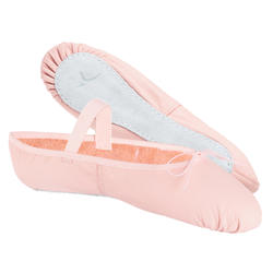 皮质全底带式软足尖鞋 7.5C 至 6.5 - 粉色