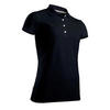 女士温和天气高尔夫短袖Polo衫500-黑色