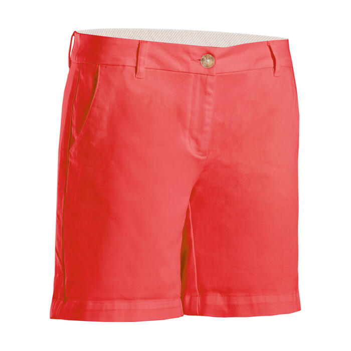 女式高尔夫百慕大短裤 - 草莓粉