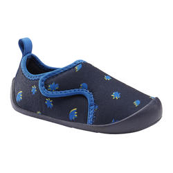 幼童室内赤足学步软鞋 110 - 蓝色印花