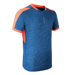 儿童短袖足球运动服 F520 - 蓝色/橙色