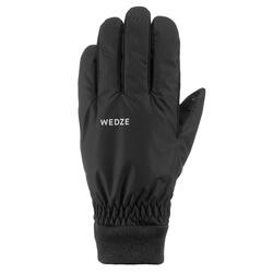 成人滑雪手套DOWNHILL 100 - LIGHT BLACK