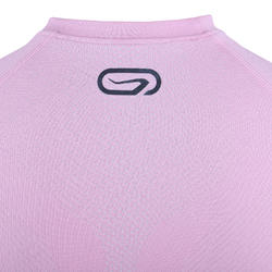 女童长袖亲肤运动衫 500 - 淡粉色