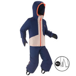 儿童保暖防水连体滑雪服580 PINK / NAVY