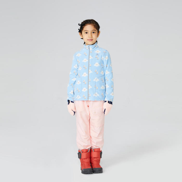 儿童雪地徒步保暖长裤2-6岁-粉色丨SH100 X-Warm